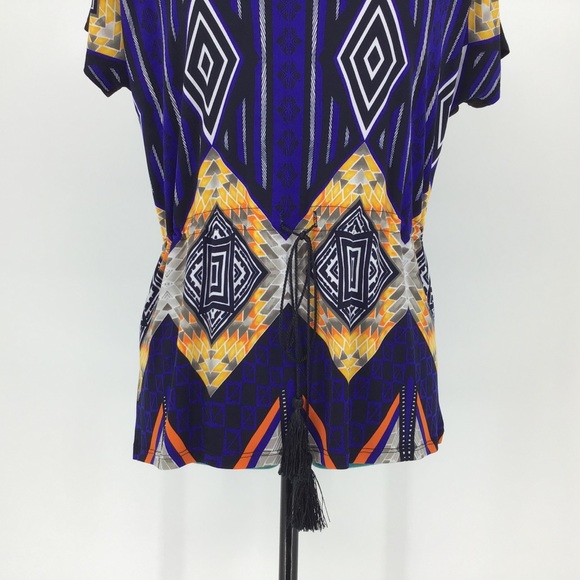 M.I.K.O. Geometric Patterned Top with Rope Belt XS - Picture 4 of 16